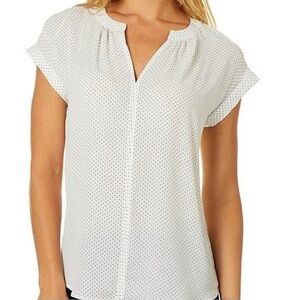 Philosophy White Dotted Blouse